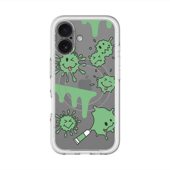 スリムプロテクションプレミアムケース with MagSafe［ PAINTING SMILE Green ］