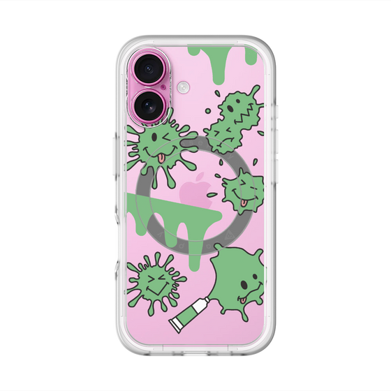 スリムプロテクションプレミアムケース with MagSafe［ PAINTING SMILE Green ］