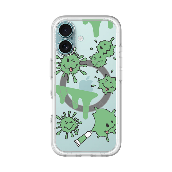 スリムプロテクションプレミアムケース with MagSafe［ PAINTING SMILE Green ］