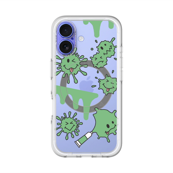 スリムプロテクションプレミアムケース with MagSafe［ PAINTING SMILE Green ］