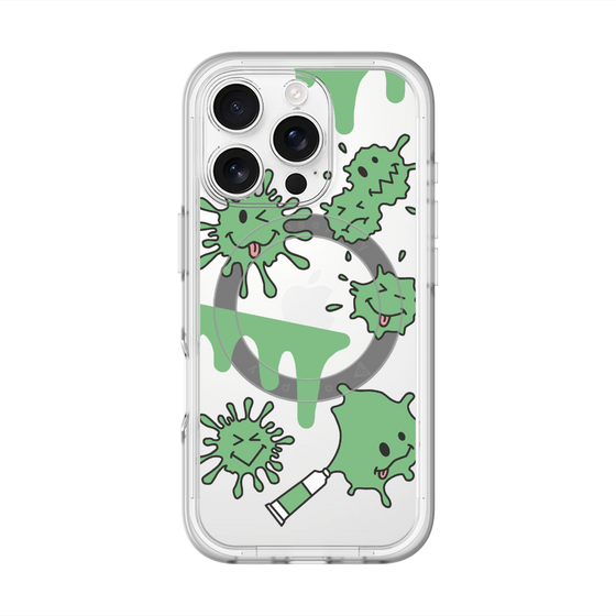 スリムプロテクションプレミアムケース with MagSafe［ PAINTING SMILE Green ］