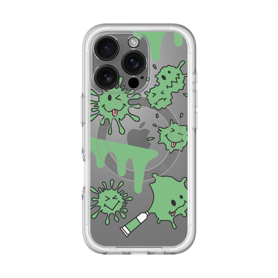 スリムプロテクションプレミアムケース with MagSafe［ PAINTING SMILE Green ］