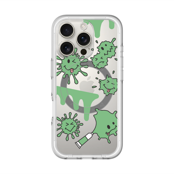 スリムプロテクションプレミアムケース with MagSafe［ PAINTING SMILE Green ］