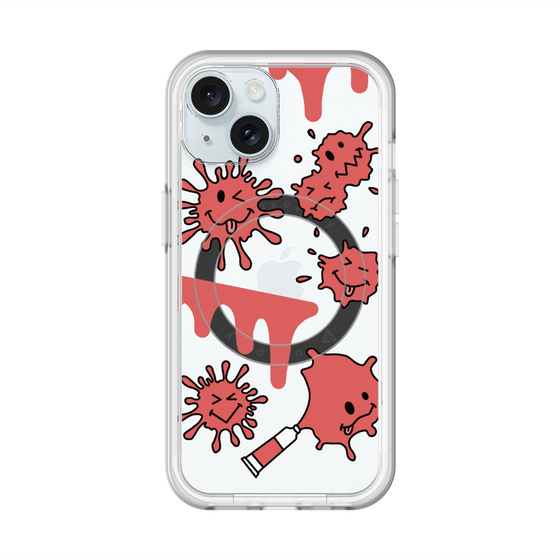 スリムプロテクションプレミアムケース with MagSafe［ PAINTING SMILE Red ］