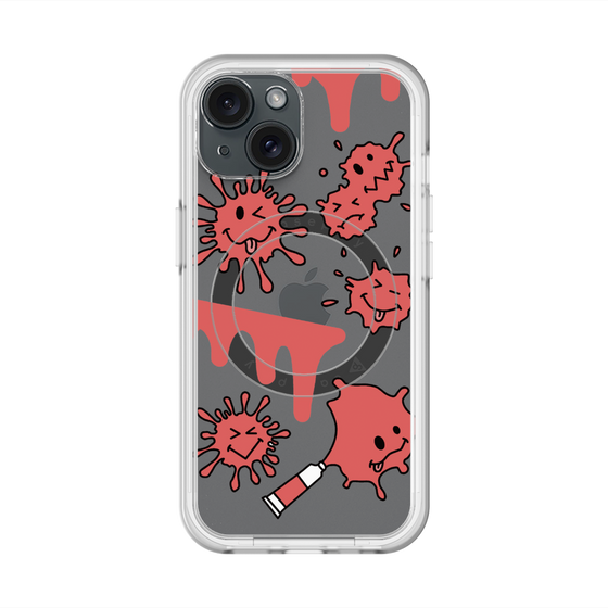 スリムプロテクションプレミアムケース with MagSafe［ PAINTING SMILE Red ］