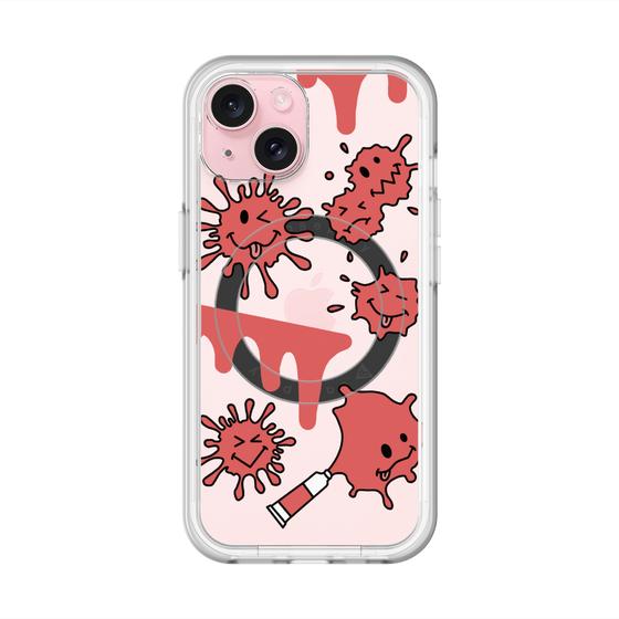 スリムプロテクションプレミアムケース with MagSafe［ PAINTING SMILE Red ］