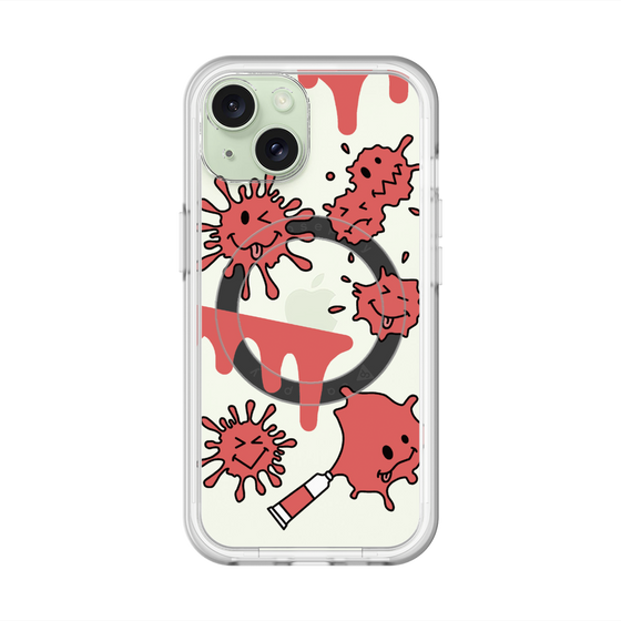 スリムプロテクションプレミアムケース with MagSafe［ PAINTING SMILE Red ］
