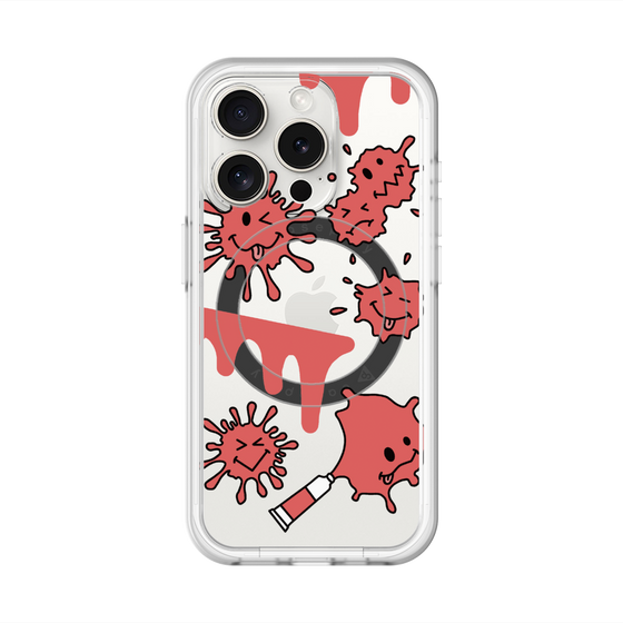 スリムプロテクションプレミアムケース with MagSafe［ PAINTING SMILE Red ］