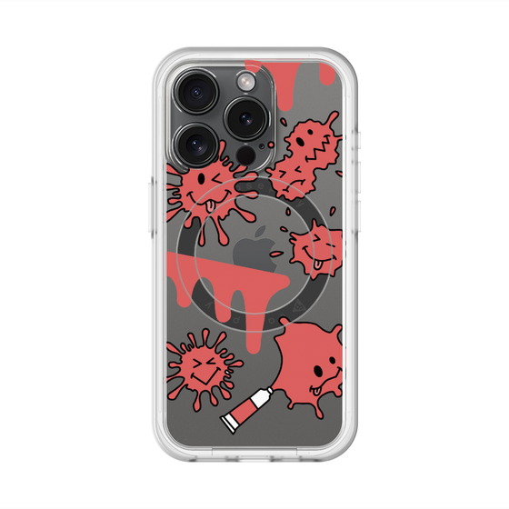 スリムプロテクションプレミアムケース with MagSafe［ PAINTING SMILE Red ］