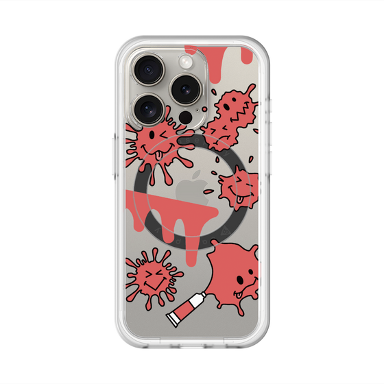 スリムプロテクションプレミアムケース with MagSafe［ PAINTING SMILE Red ］