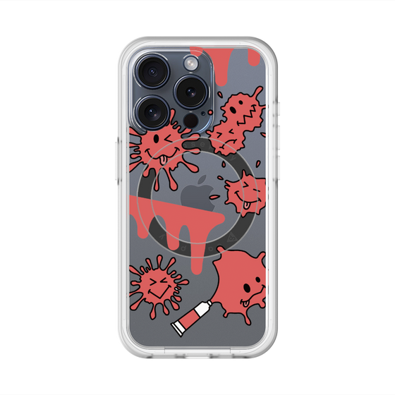 スリムプロテクションプレミアムケース with MagSafe［ PAINTING SMILE Red ］