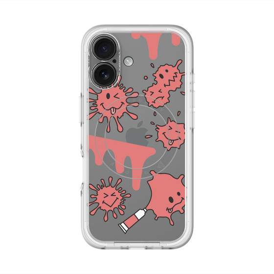 スリムプロテクションプレミアムケース with MagSafe［ PAINTING SMILE Red ］