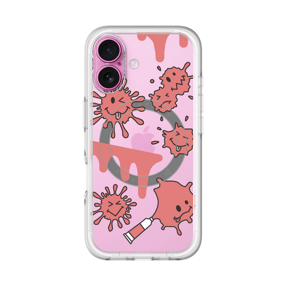 スリムプロテクションプレミアムケース with MagSafe［ PAINTING SMILE Red ］