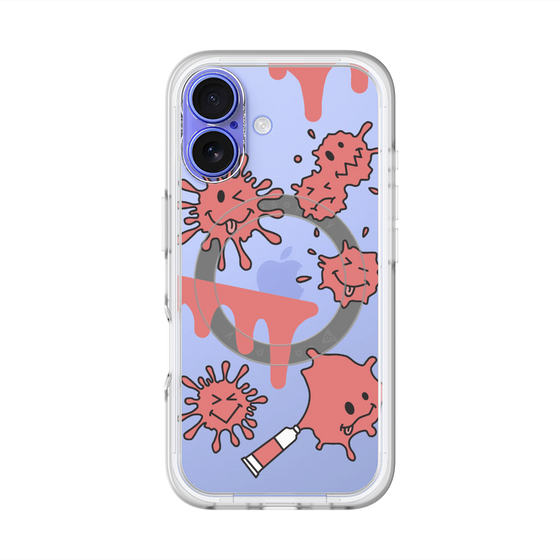 スリムプロテクションプレミアムケース with MagSafe［ PAINTING SMILE Red ］