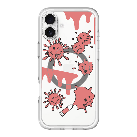 スリムプロテクションプレミアムケース with MagSafe［ PAINTING SMILE Red ］