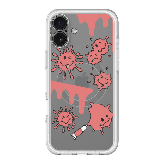 スリムプロテクションプレミアムケース with MagSafe［ PAINTING SMILE Red ］