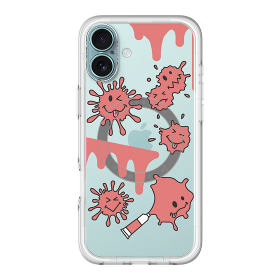 スリムプロテクションプレミアムケース with MagSafe［ PAINTING SMILE Red ］