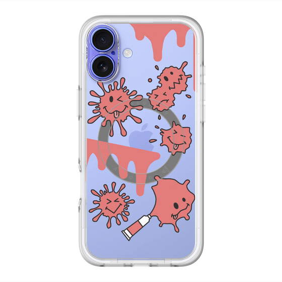 スリムプロテクションプレミアムケース with MagSafe［ PAINTING SMILE Red ］
