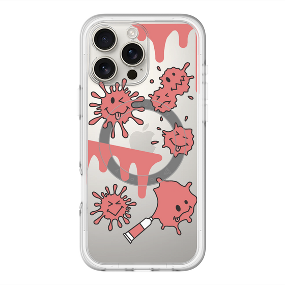 スリムプロテクションプレミアムケース with MagSafe［ PAINTING SMILE Red ］