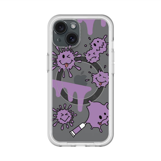 スリムプロテクションプレミアムケース with MagSafe［ PAINTING SMILE Purple ］