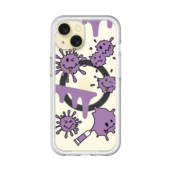 スリムプロテクションプレミアムケース with MagSafe［ PAINTING SMILE Purple ］