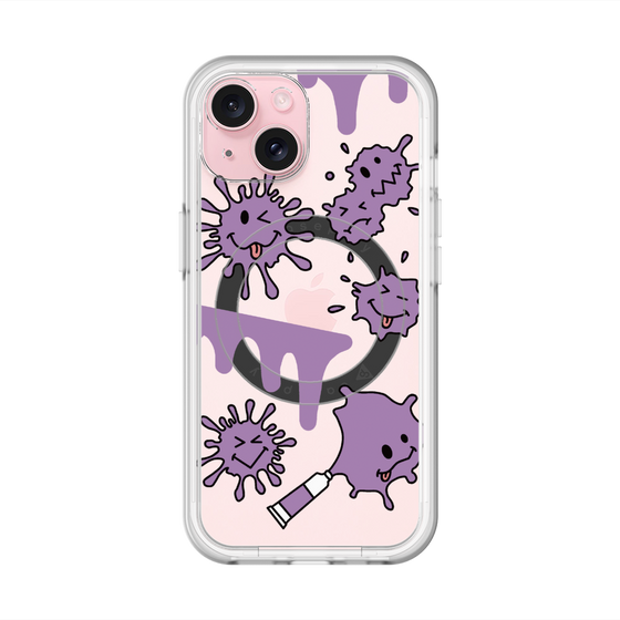 スリムプロテクションプレミアムケース with MagSafe［ PAINTING SMILE Purple ］