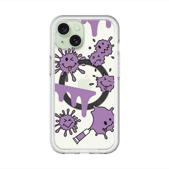 スリムプロテクションプレミアムケース with MagSafe［ PAINTING SMILE Purple ］
