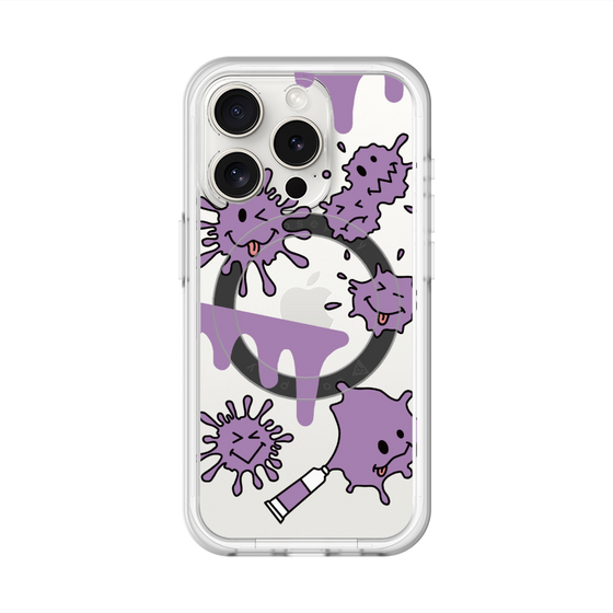 スリムプロテクションプレミアムケース with MagSafe［ PAINTING SMILE Purple ］