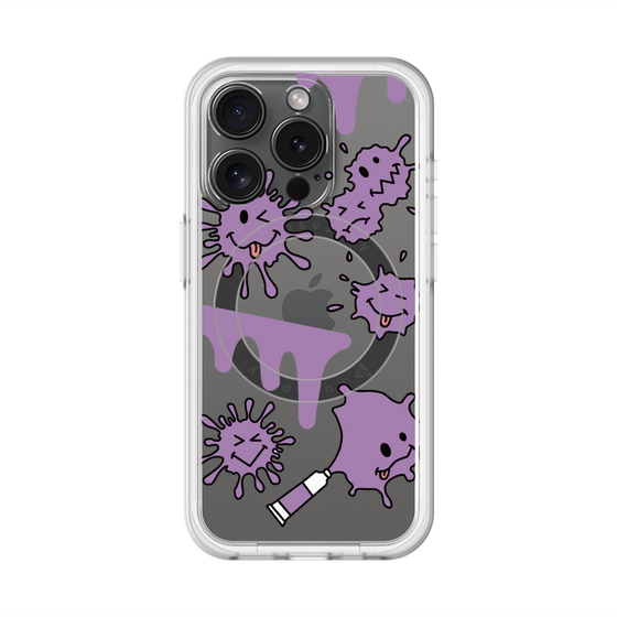 スリムプロテクションプレミアムケース with MagSafe［ PAINTING SMILE Purple ］