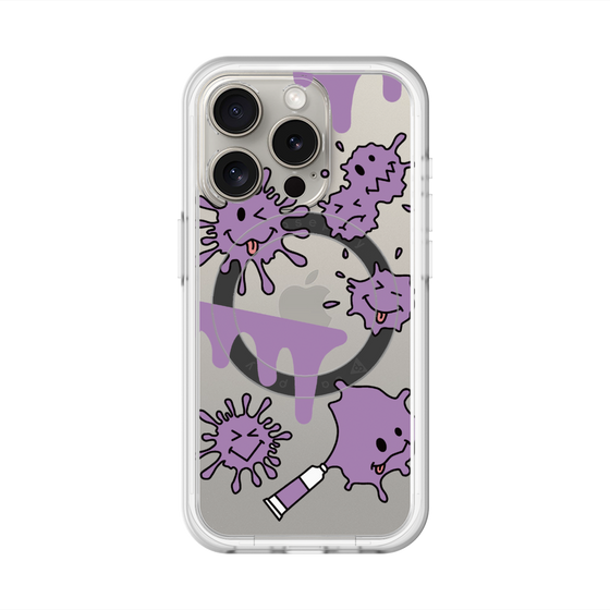 スリムプロテクションプレミアムケース with MagSafe［ PAINTING SMILE Purple ］