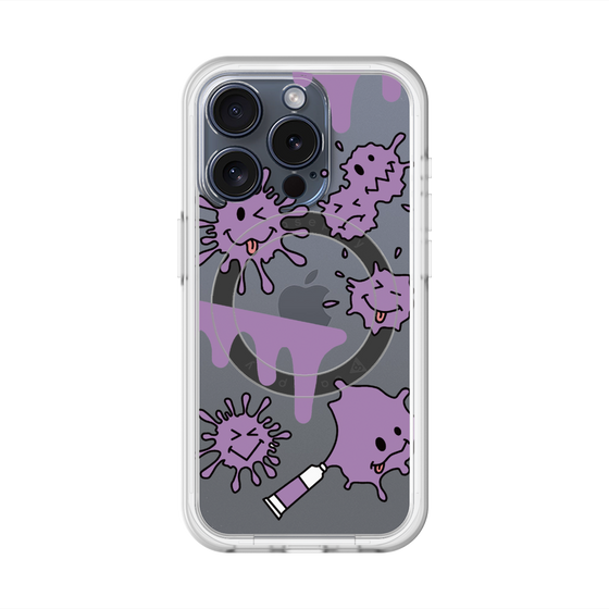スリムプロテクションプレミアムケース with MagSafe［ PAINTING SMILE Purple ］
