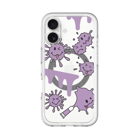 スリムプロテクションプレミアムケース with MagSafe［ PAINTING SMILE Purple ］