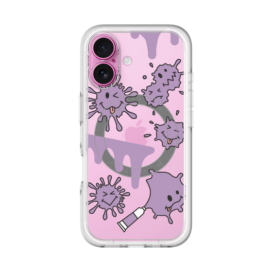 スリムプロテクションプレミアムケース with MagSafe［ PAINTING SMILE Purple ］