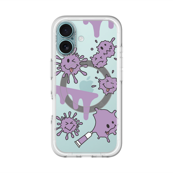 スリムプロテクションプレミアムケース with MagSafe［ PAINTING SMILE Purple ］