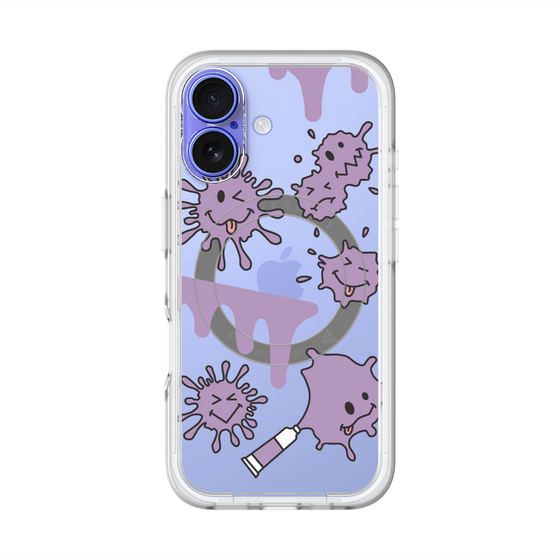 スリムプロテクションプレミアムケース with MagSafe［ PAINTING SMILE Purple ］