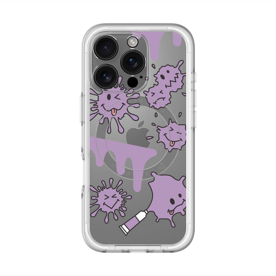 スリムプロテクションプレミアムケース with MagSafe［ PAINTING SMILE Purple ］