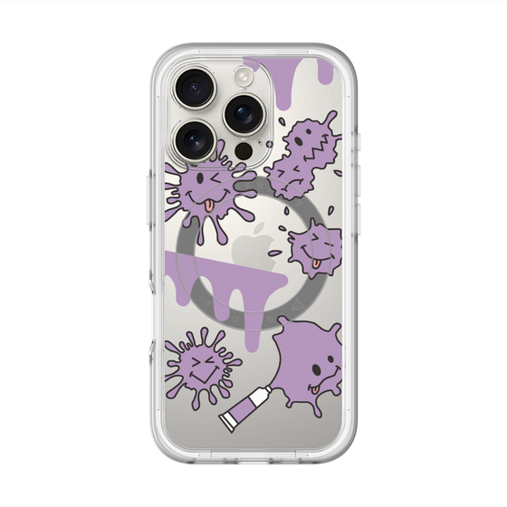 スリムプロテクションプレミアムケース with MagSafe［ PAINTING SMILE Purple ］