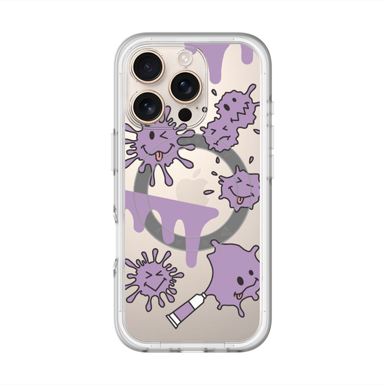 スリムプロテクションプレミアムケース with MagSafe［ PAINTING SMILE Purple ］