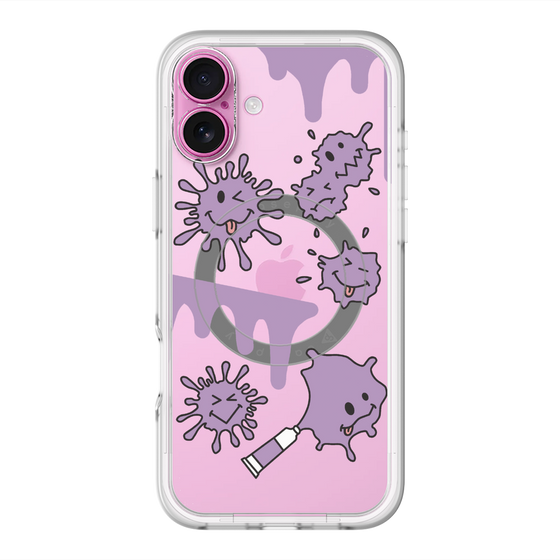 スリムプロテクションプレミアムケース with MagSafe［ PAINTING SMILE Purple ］