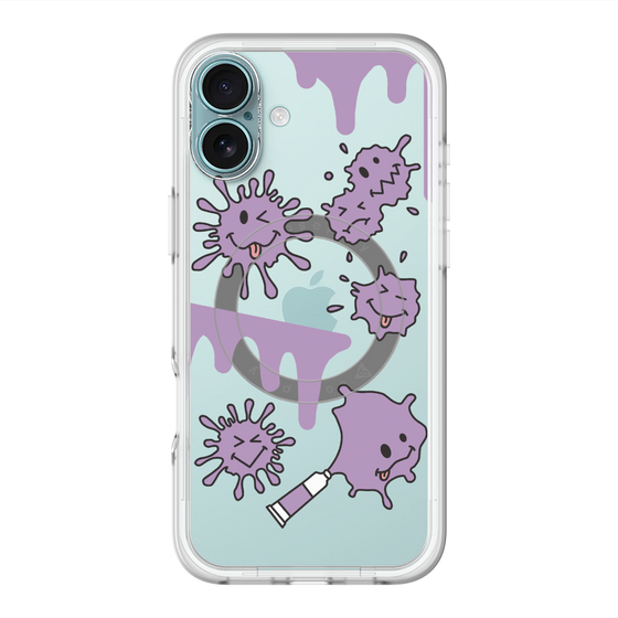 スリムプロテクションプレミアムケース with MagSafe［ PAINTING SMILE Purple ］