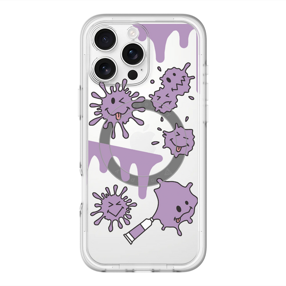 スリムプロテクションプレミアムケース with MagSafe［ PAINTING SMILE Purple ］