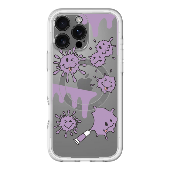 スリムプロテクションプレミアムケース with MagSafe［ PAINTING SMILE Purple ］