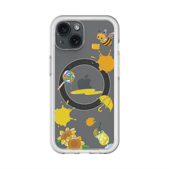 スリムプロテクションプレミアムケース with MagSafe［ DRAWING PAPER Yellow ］