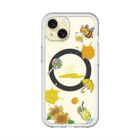 スリムプロテクションプレミアムケース with MagSafe［ DRAWING PAPER Yellow ］