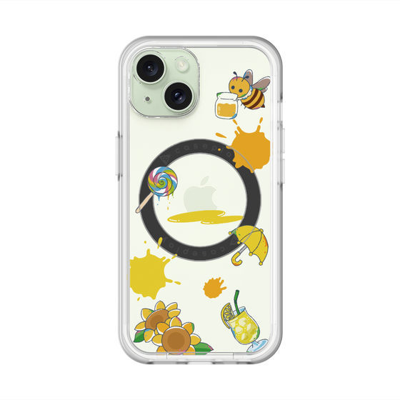 スリムプロテクションプレミアムケース with MagSafe［ DRAWING PAPER Yellow ］