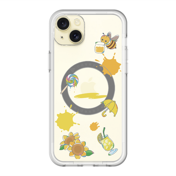 スリムプロテクションプレミアムケース with MagSafe［ DRAWING PAPER Yellow ］