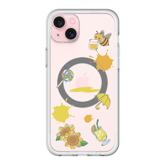 スリムプロテクションプレミアムケース with MagSafe［ DRAWING PAPER Yellow ］
