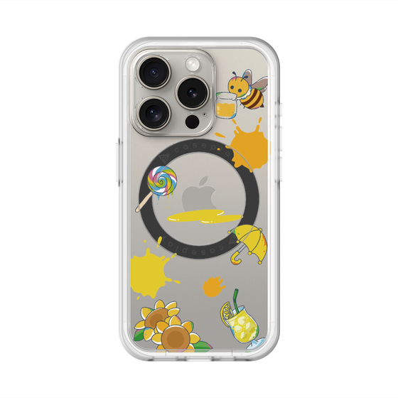 スリムプロテクションプレミアムケース with MagSafe［ DRAWING PAPER Yellow ］