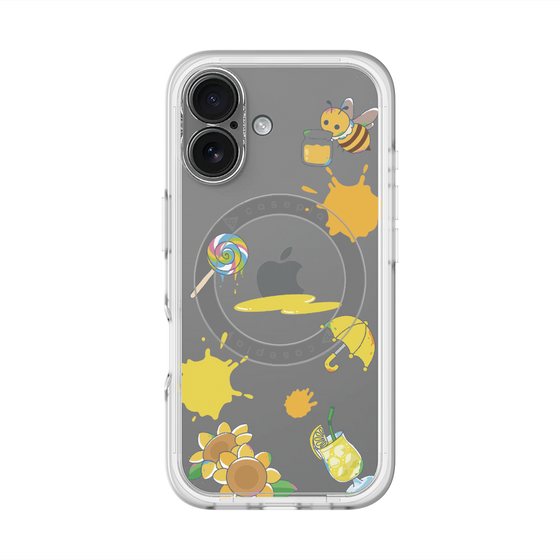 スリムプロテクションプレミアムケース with MagSafe［ DRAWING PAPER Yellow ］