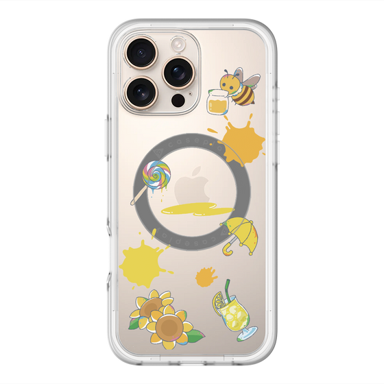 スリムプロテクションプレミアムケース with MagSafe［ DRAWING PAPER Yellow ］